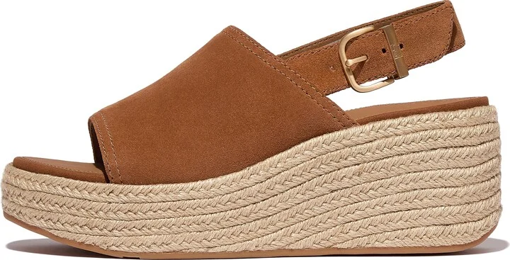 FitFlop PLATFFORMS Espadrille Suede Wedge Back-Strap Sandals