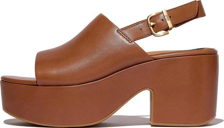 FitFlop PLATFFORMS Leather Heeled Back-Strap Sandals