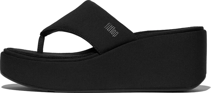FitFlop PLATFFORMS Wedge Toe-Post Sandals Fabric