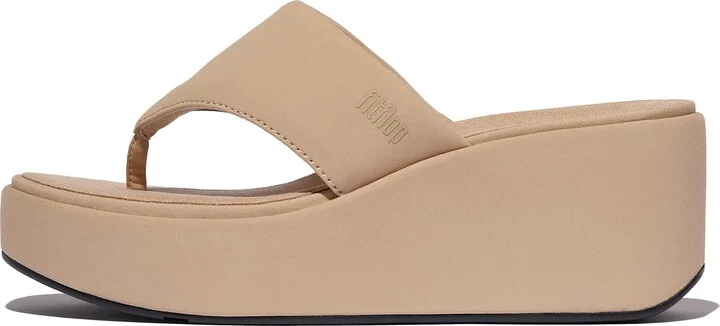 FitFlop PLATFFORMS Wedge Toe-Post Sandals Fabric