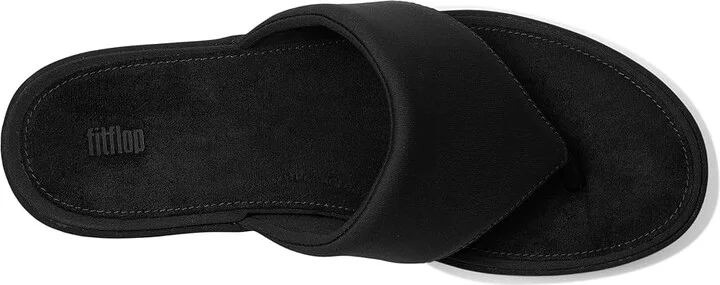 FitFlop Platfforms Wedge Toe-Post Sandals Women's Wedge Shoes All Black : 10 M (B) - Image 2