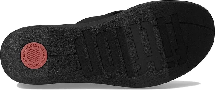 FitFlop Platfforms Wedge Toe-Post Sandals Women's Wedge Shoes All Black : 10 M (B) - Image 3