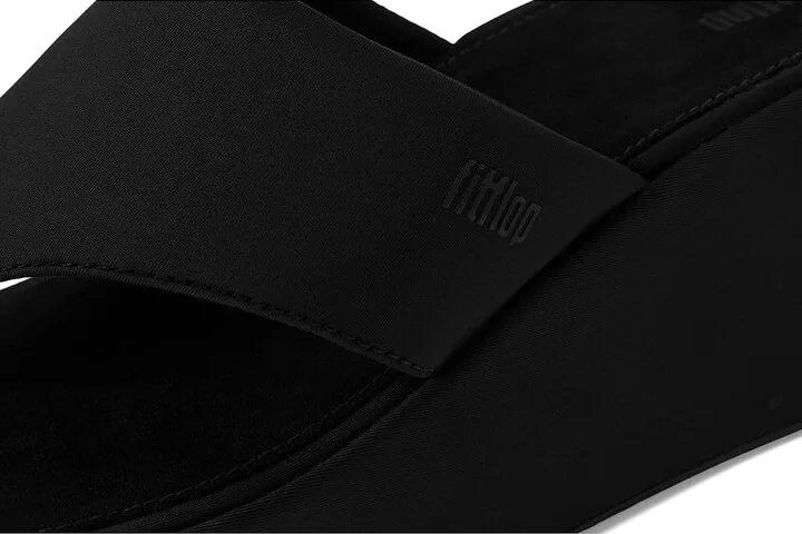 FitFlop Platfforms Wedge Toe-Post Sandals Women's Wedge Shoes All Black : 10 M (B) - Image 7