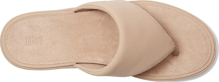 FitFlop Platfforms Wedge Toe-Post Sandals Women's Wedge Shoes Classic Beige : 9 M (B) - Image 2