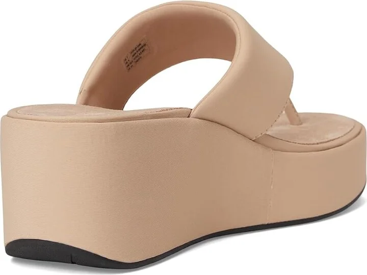 FitFlop Platfforms Wedge Toe-Post Sandals Women's Wedge Shoes Classic Beige : 9 M (B) - Image 4