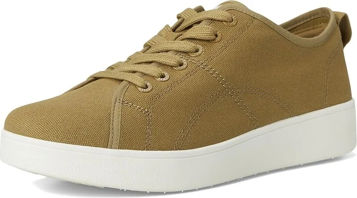 FitFlop Rally Canvas Sneakers Women's Walking Shoes Camo-green/Cream : 8 M (B) - Image 5