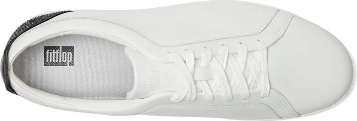 FitFlop Rally Crystal-Backtab Leather Trainers Women's Shoes Black : 5 M (B) - Image 2