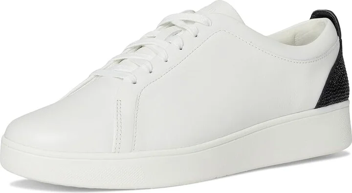 FitFlop Rally Crystal-Backtab Leather Trainers Women's Shoes Black : 5 M (B) - Image 5
