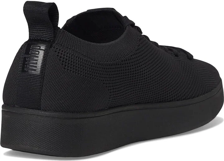 FitFlop Rally E01 Multi-Knit Trainers Women's Shoes All Black 2 : 8 M (B), Textile - Image 4