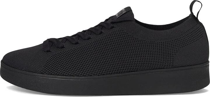 FitFlop Rally E01 Multi-Knit Trainers Women's Shoes All Black 2 : 8 M (B), Textile - Image 6