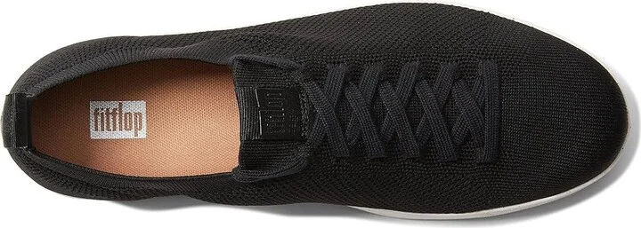 FitFlop Rally E01 Multi-Knit Trainers Women's Shoes All Black : 5 M (B), Textile - Image 2