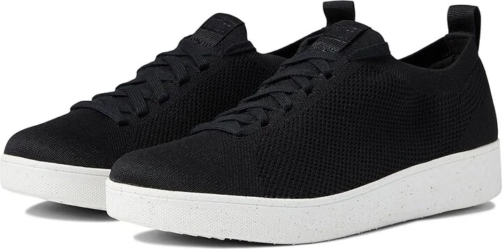 FitFlop Rally E01 Multi-Knit Trainers Women's Shoes All Black : 5 M (B), Textile