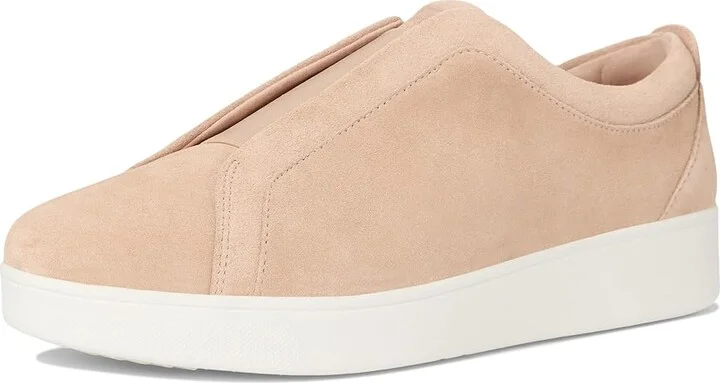 FitFlop Rally Elastic Suede Slip-On Sneakers Women's Shoes Classic Beige : 6.5 M (B), Synthetic - Image 5