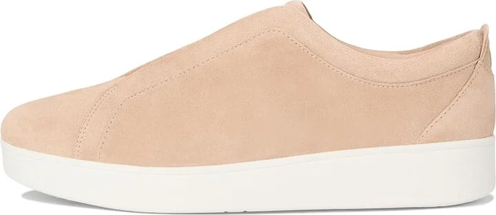 FitFlop Rally Elastic Suede Slip-On Sneakers Women's Shoes Classic Beige : 6.5 M (B), Synthetic - Image 6