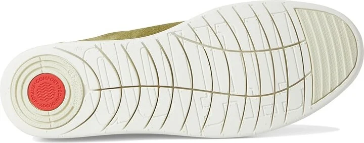FitFlop Rally Elastic Suede Slip-On Sneakers Women's Shoes Khaki Green Mix : 5 M (B), Synthetic - Image 3