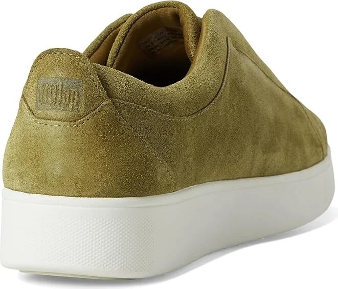 FitFlop Rally Elastic Suede Slip-On Sneakers Women's Shoes Khaki Green Mix : 5 M (B), Synthetic - Image 4
