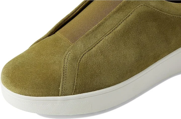 FitFlop Rally Elastic Suede Slip-On Sneakers Women's Shoes Khaki Green Mix : 5 M (B), Synthetic - Image 7