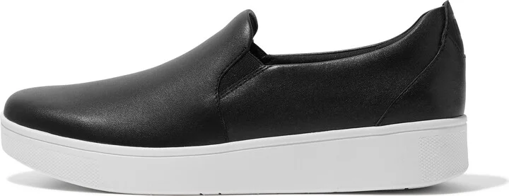 FitFlop RALLY Leather Slip-On Skate Sneakers