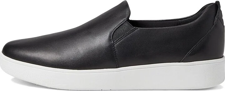 FitFlop Rally Leather Slip-On Skate Sneakers Women's Shoes Black : 5 M (B) - Image 6