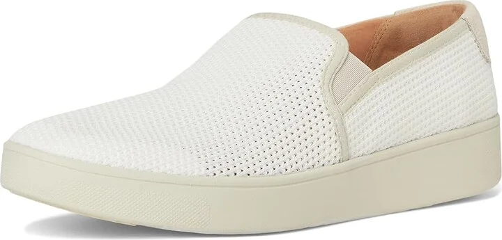 FitFlop Rally Open-mesh Slip-on Skate Trainers Women's Walking Shoes Urban White : 8 M (B), Synthetic/Suede - Image 5