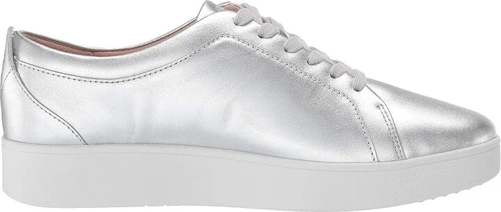 FitFlop Rally Women's Shoes Silver 2 : 5 M (B), Leather - Image 8