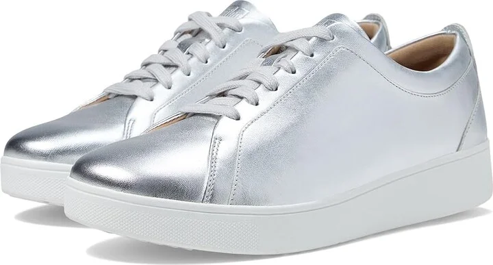 FitFlop Rally Women's Shoes Silver 2 : 5 M (B), Leather