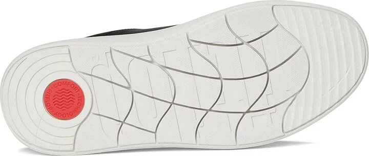 FitFlop Rtg Leather/Suede Sneakers Women's Walking Shoes Black : 10 M (B) - Image 3