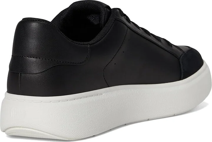 FitFlop Rtg Leather/Suede Sneakers Women's Walking Shoes Black : 10 M (B) - Image 4