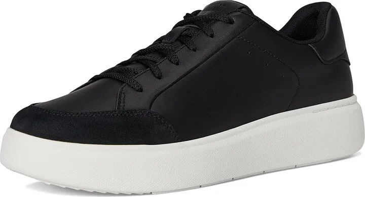 FitFlop Rtg Leather/Suede Sneakers Women's Walking Shoes Black : 10 M (B) - Image 5