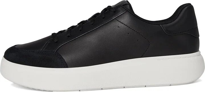 FitFlop Rtg Leather/Suede Sneakers Women's Walking Shoes Black : 10 M (B) - Image 6