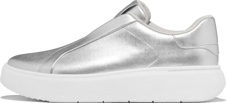 FitFlop RTG Metallic-Leather Slip-On Sneakers Leather/Elastic
