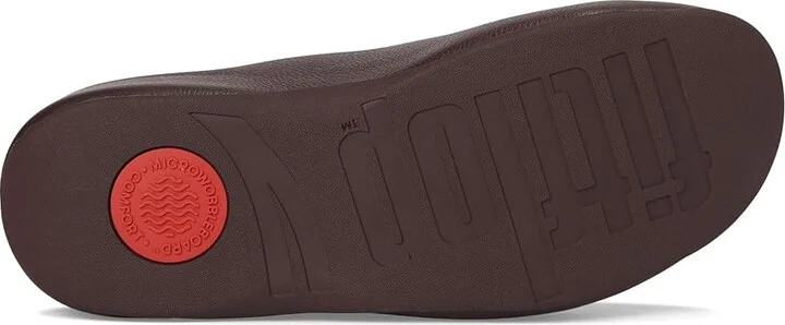 FitFlop Shuv Tumbled-leather Clogs Women's Slippers Chocolat : 10 M (B) - Image 3