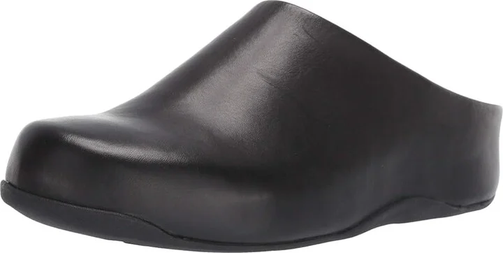 FitFlop Shuvtm Women's Clog Shoes Black Leather : 5 M (B) - Image 2