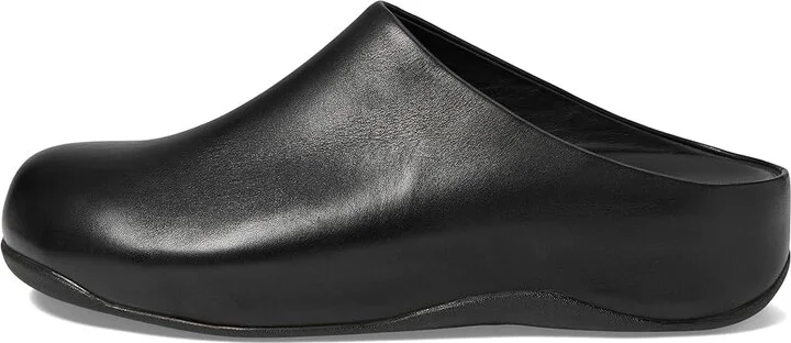 FitFlop Shuvtm Women's Clog Shoes Black Leather : 5 M (B) - Image 7