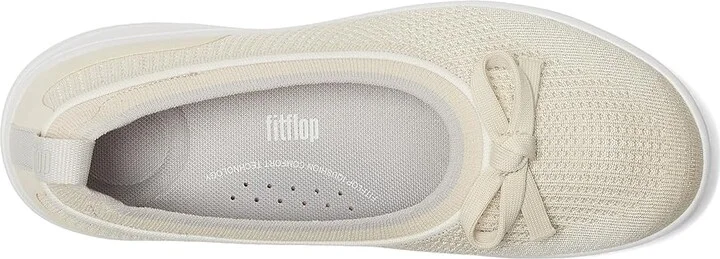 FitFlop Super-Q Bow Knit Ballet Flats Women's Walking Shoes Paris Beige : 10 M (B) - Image 2