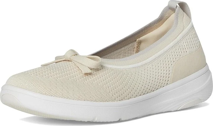 FitFlop Super-Q Bow Knit Ballet Flats Women's Walking Shoes Paris Beige : 10 M (B) - Image 5
