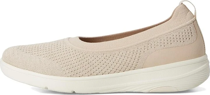 FitFlop Super-Q Knit Ballet Flats Women's Slip-on Dress Shoes Stone Beige/Platino : 6.5 M (B), Synthetic - Image 6