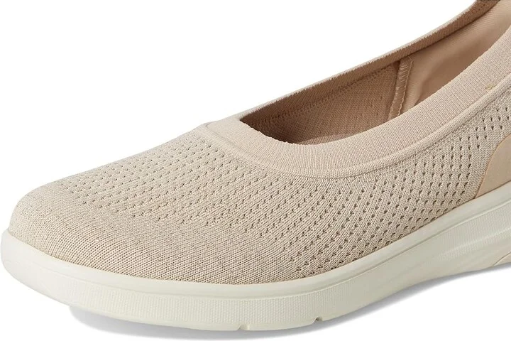 FitFlop Super-Q Knit Ballet Flats Women's Slip-on Dress Shoes Stone Beige/Platino : 6.5 M (B), Synthetic - Image 7