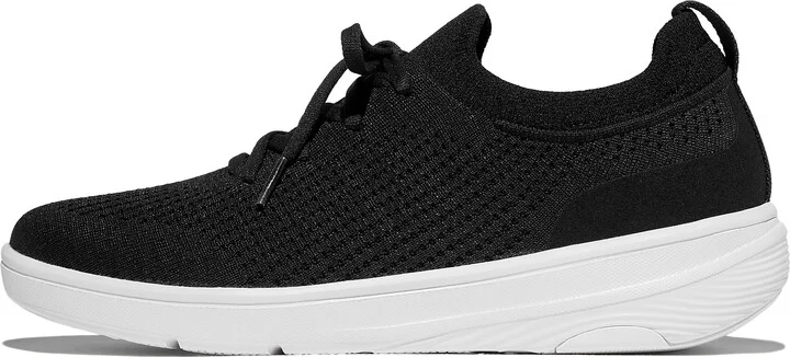 FitFlop SUPER-Q Knit Slip-On Laced Sneakers Webbing Polyester/Microfibre