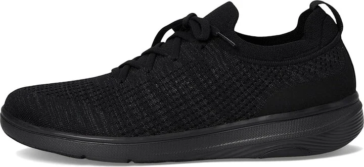 FitFlop Super-Q Knit Slip-On Laced Sneakers Women's Walking Shoes All Black : 7 M (B), Hair Calf - Image 6