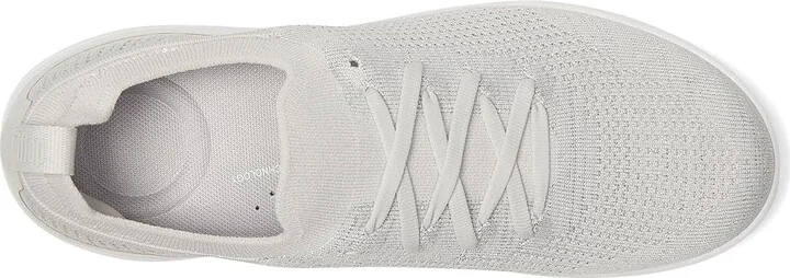FitFlop Super-Q Knit Slip-On Laced Sneakers Women's Walking Shoes Arctic Grey/Silver : 7 M (B), Hair Calf - Image 2