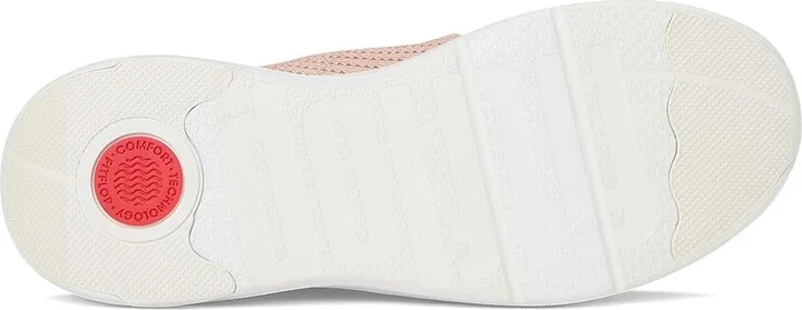 FitFlop Super-Q Knit Slip-On Laced Sneakers Women's Walking Shoes Beige Buff/Rose Gold : 10 M (B), Hair Calf - Image 3