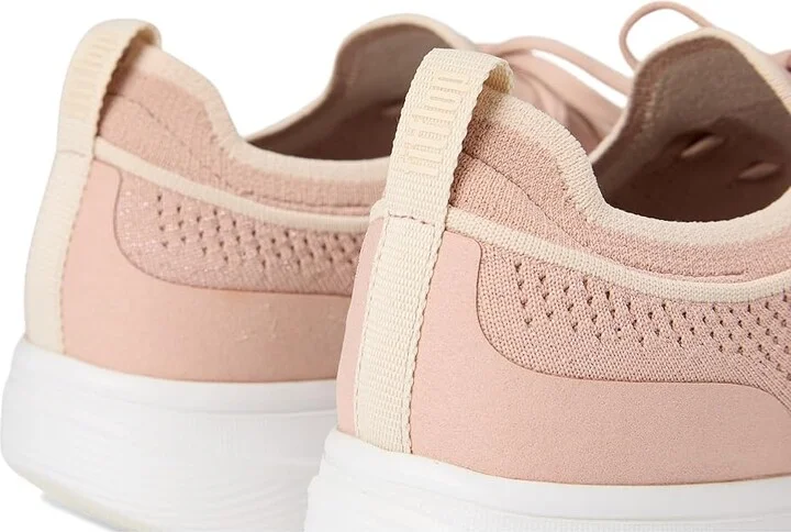 FitFlop Super-Q Knit Slip-On Laced Sneakers Women's Walking Shoes Beige Buff/Rose Gold : 10 M (B), Hair Calf - Image 7