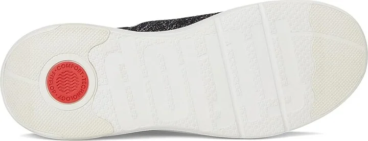 FitFlop Super-Q Knit Slip-On Laced Sneakers Women's Walking Shoes Black/Silvereen : 6 M (B), Hair Calf - Image 3
