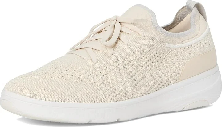 FitFlop Super-Q Knit Slip-On Laced Sneakers Women's Walking Shoes Paris Beige : 5 M (B), Hair Calf - Image 5