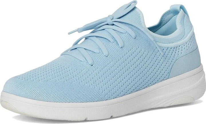 FitFlop Super-Q Knit Slip-On Laced Sneakers Women's Walking Shoes Sky Blue : 6 M (B), Hair Calf - Image 5