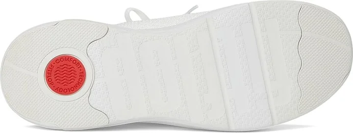 FitFlop Super-Q Knit Slip-On Laced Sneakers Women's Walking Shoes Urban White : 8 M (B), Hair Calf - Image 3