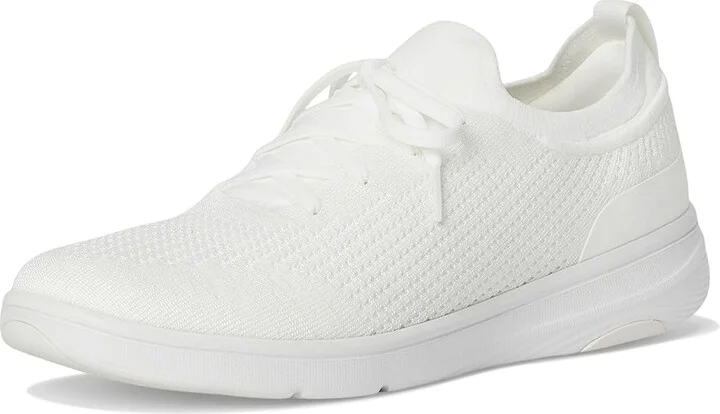 FitFlop Super-Q Knit Slip-On Laced Sneakers Women's Walking Shoes Urban White : 8 M (B), Hair Calf - Image 5