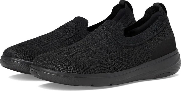 FitFlop Super-Q Knit Slip-Ons Women's Walking Shoes All Black : 7 M (B), Synthetic