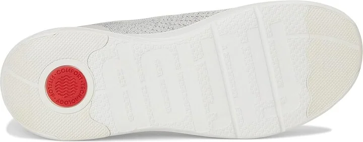 FitFlop Super-Q Knit Slip-Ons Women's Walking Shoes Arctic Grey/Silver : 8 M (B), Synthetic - Image 3